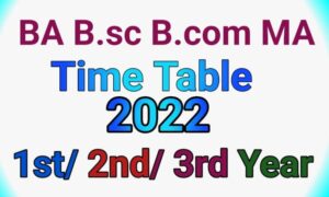 MJPRU Time Table 2022